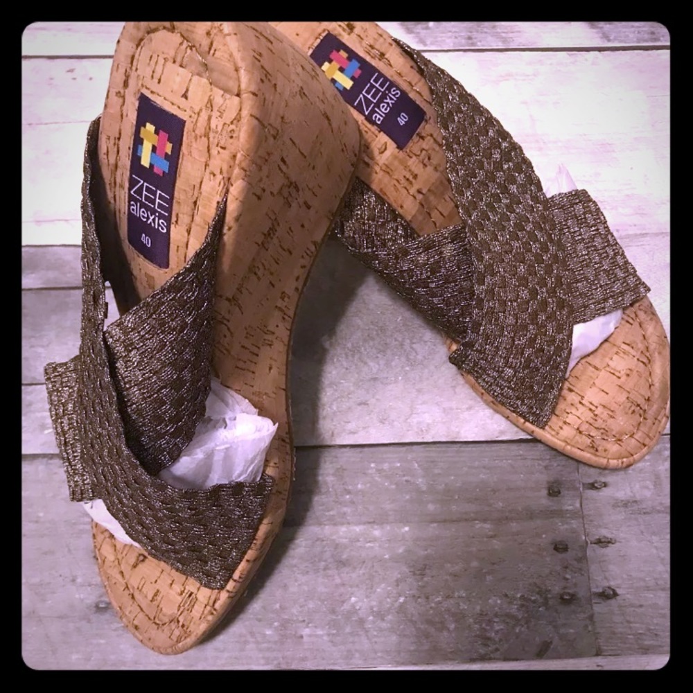 Zee Alexis Stretch Wedge Heels 40 9.5